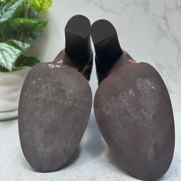 ALDO Brown ankle leather booties 8.5 - Picture 4 of 5